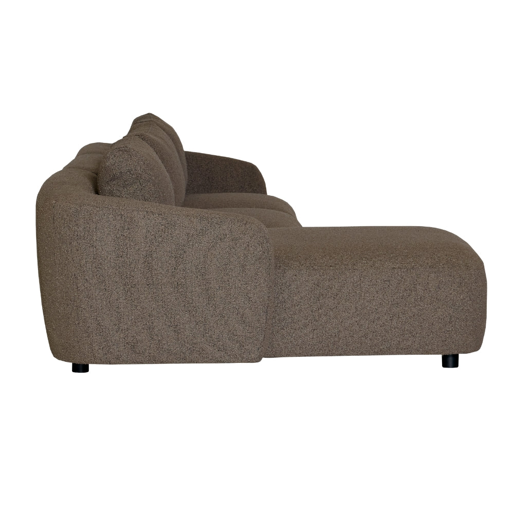 Nolio Modulsofa m. Venstrevendt Sjeselong - 315 cm - Brun Bouclé