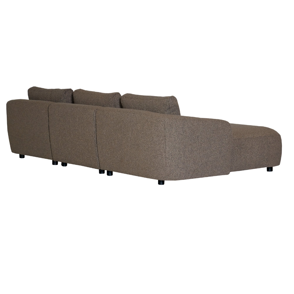 Nolio Modulsofa m. Venstrevendt Sjeselong - 315 cm - Brun Bouclé