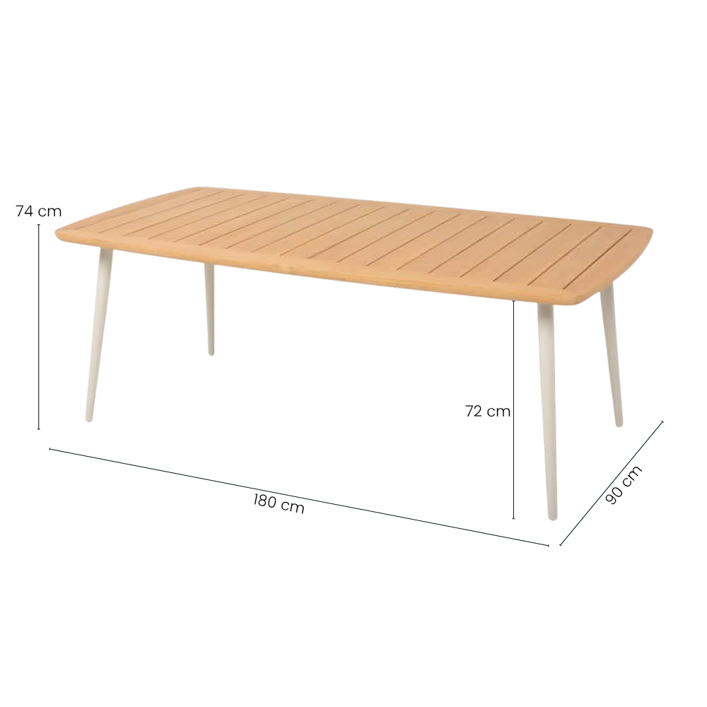Hagemøbelsett - Norvik Hagebord & Norvik Hagestoler 6 stk.