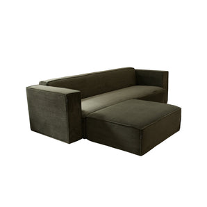 Ollie Sofa - Grønn bredriflet kordfløyel, 280 cm