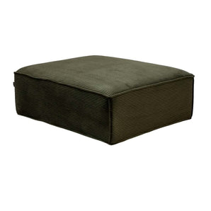 Ollie Puf - Grønn bredriflet fløyel - 110 x 90 cm