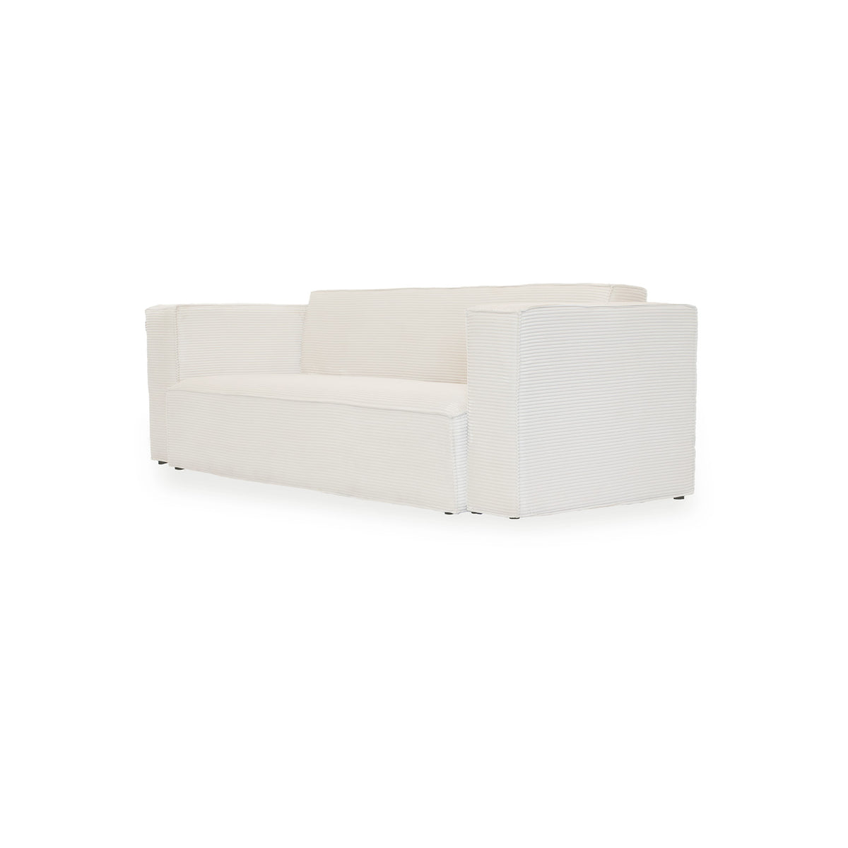 Ollie Sofa - 230 cm - Lys Bredstripet Kordfløyel