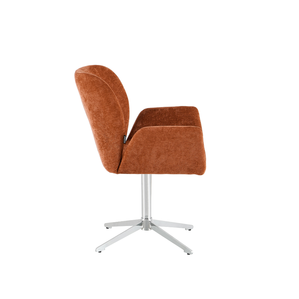 Harvie Spisestol - Rust Stoff m. Chrome Ben