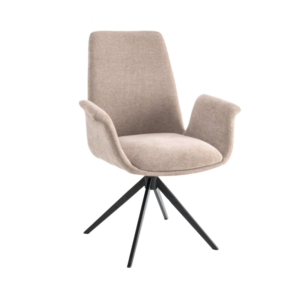 Arvik Spisestol - Beige Stoff m. 180° svingfunksjon