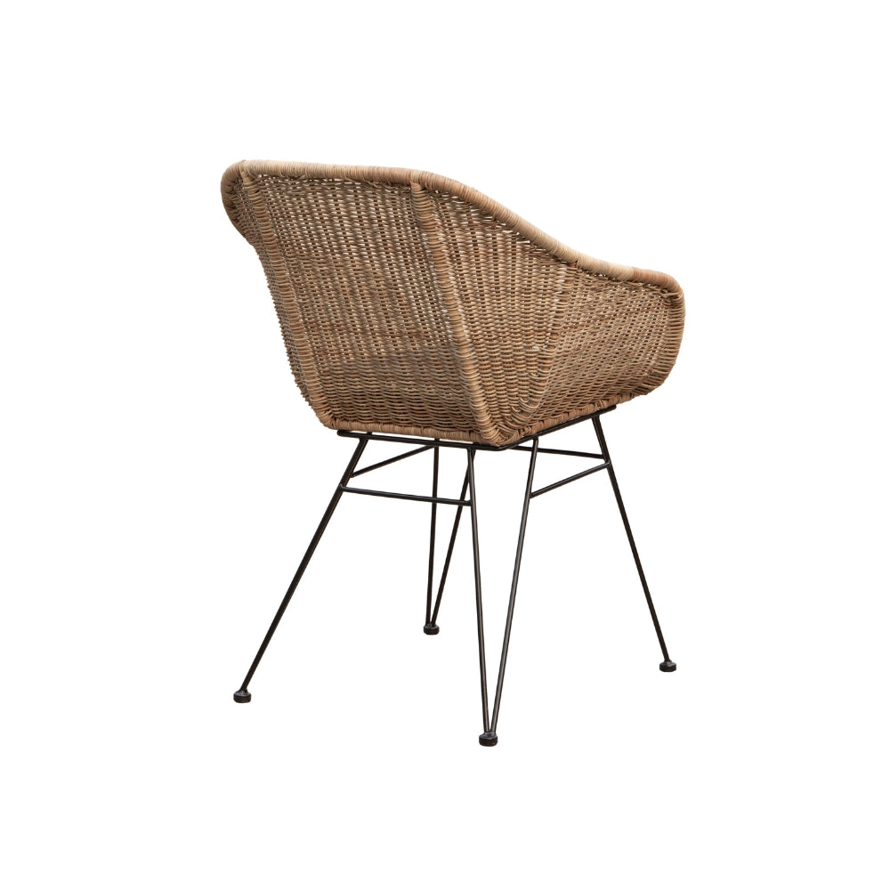 Sandefjord Hagestol - Natur Rattan inkl. sort pute