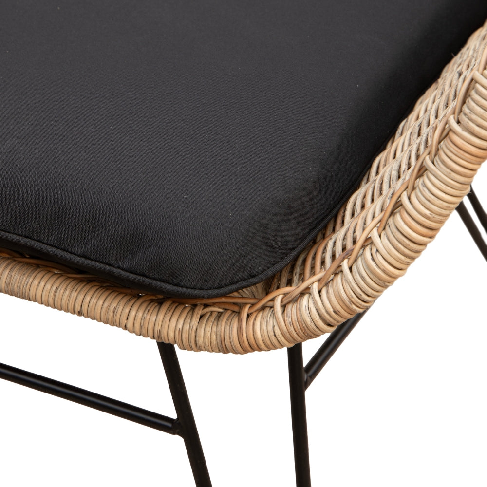 Sandefjord Hagestol - Natur Rattan inkl. sort pute