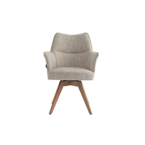 Selbu spisestol i Beige Bouclé m. Natur ben