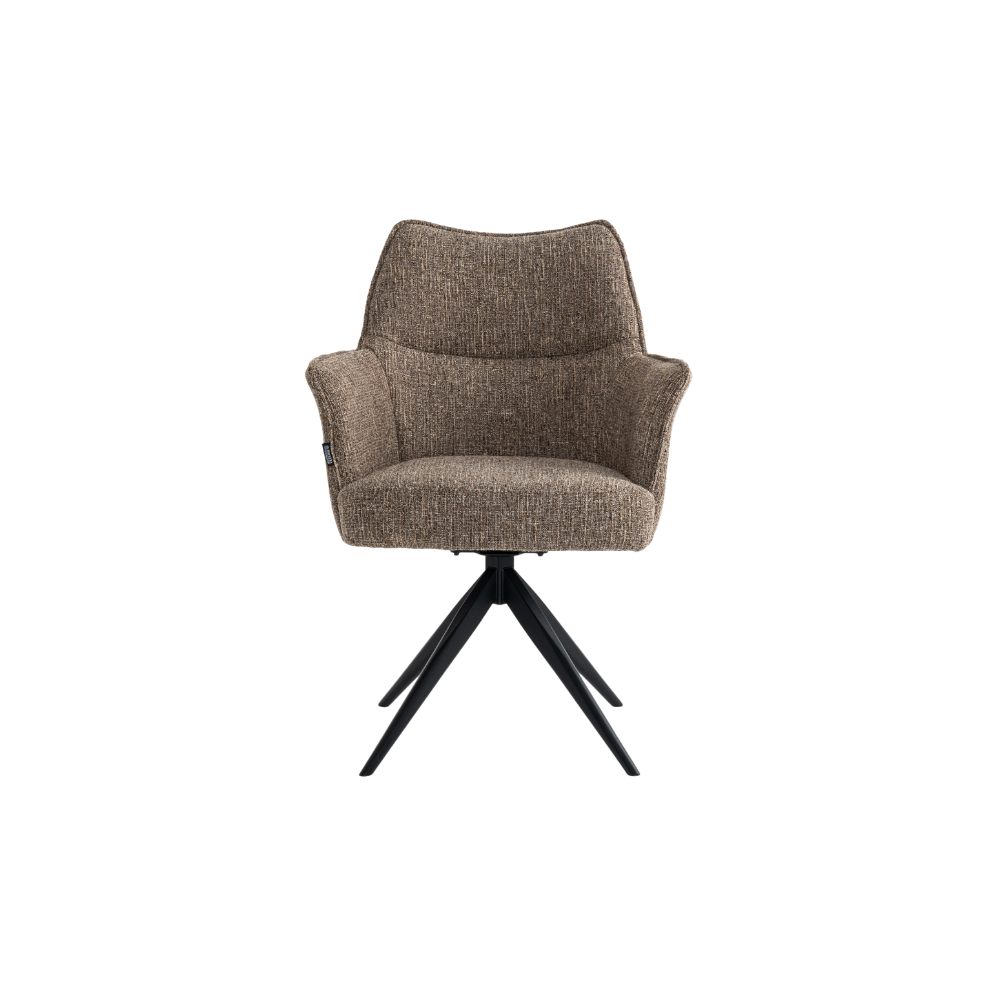 Selbu Spisestol - Brun Bouclé m. Metall Ben
