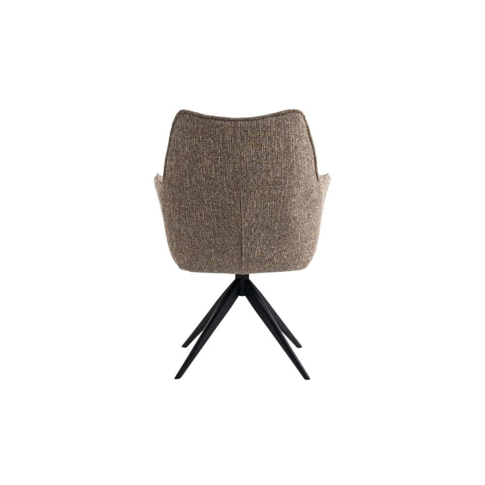 Selbu Spisestol - Brun Bouclé m. Metall Ben