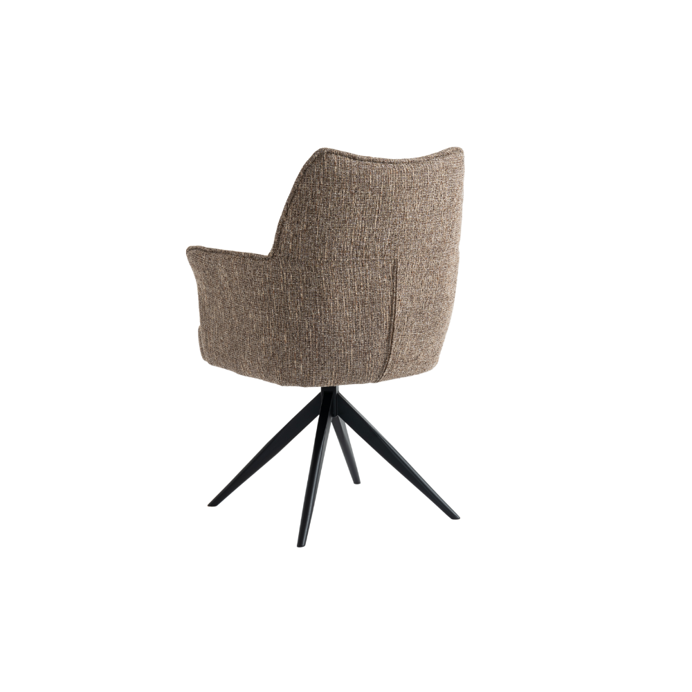 Selbu Spisestol - Brun Bouclé m. Metall Ben