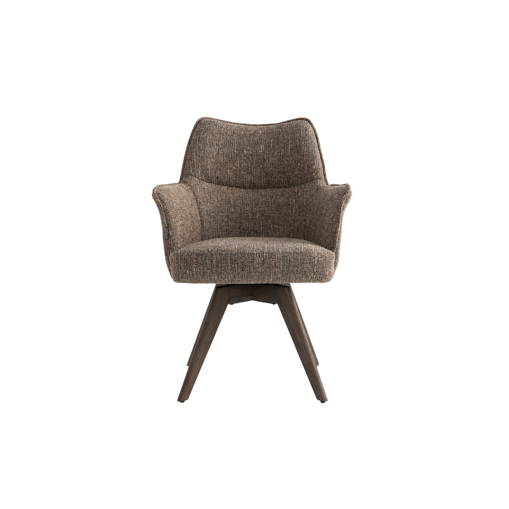 Selbu Spisestol - Brun Bouclé m. Ben i Smoked Eik