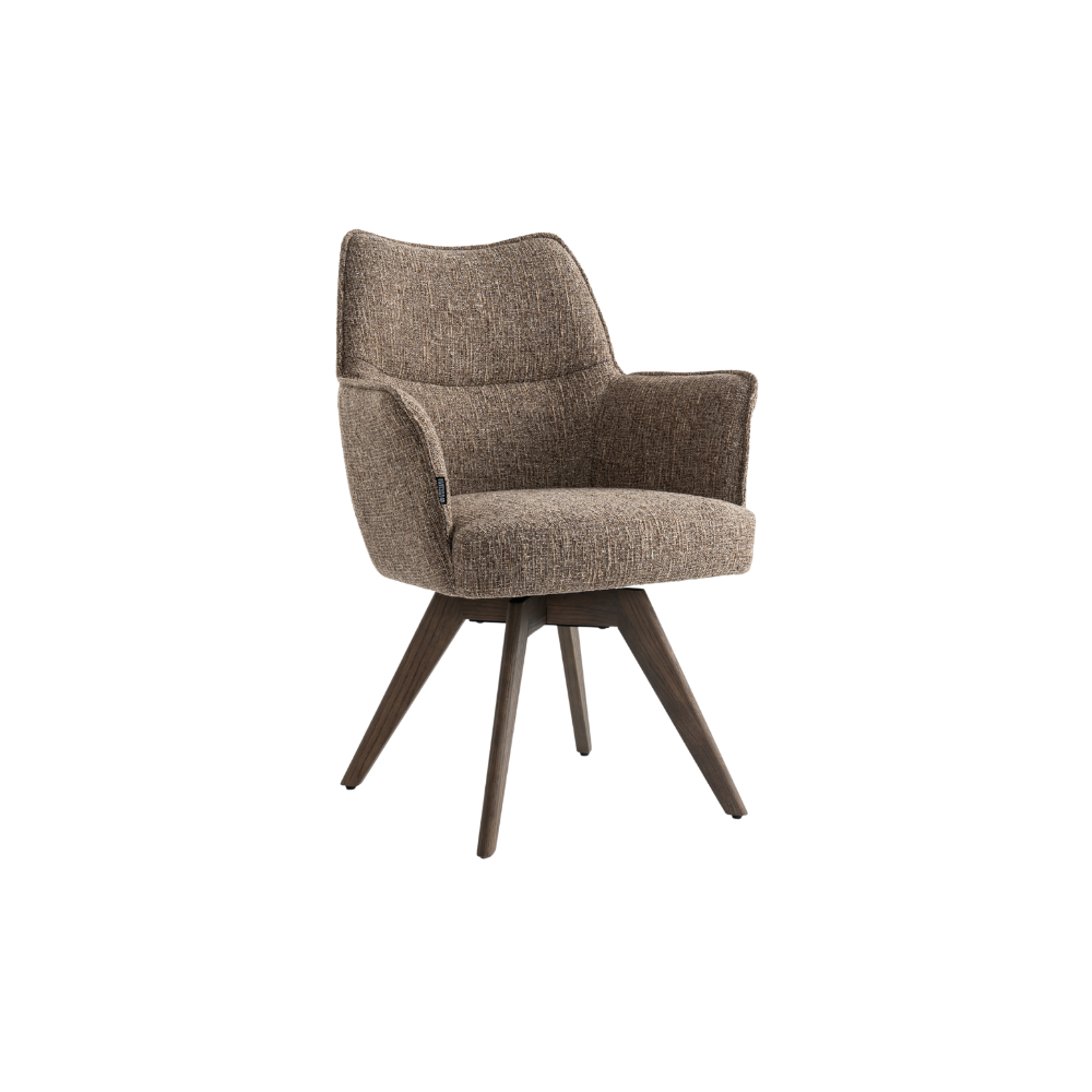 Selbu Spisestol - Brun Bouclé m. Ben i Smoked Eik