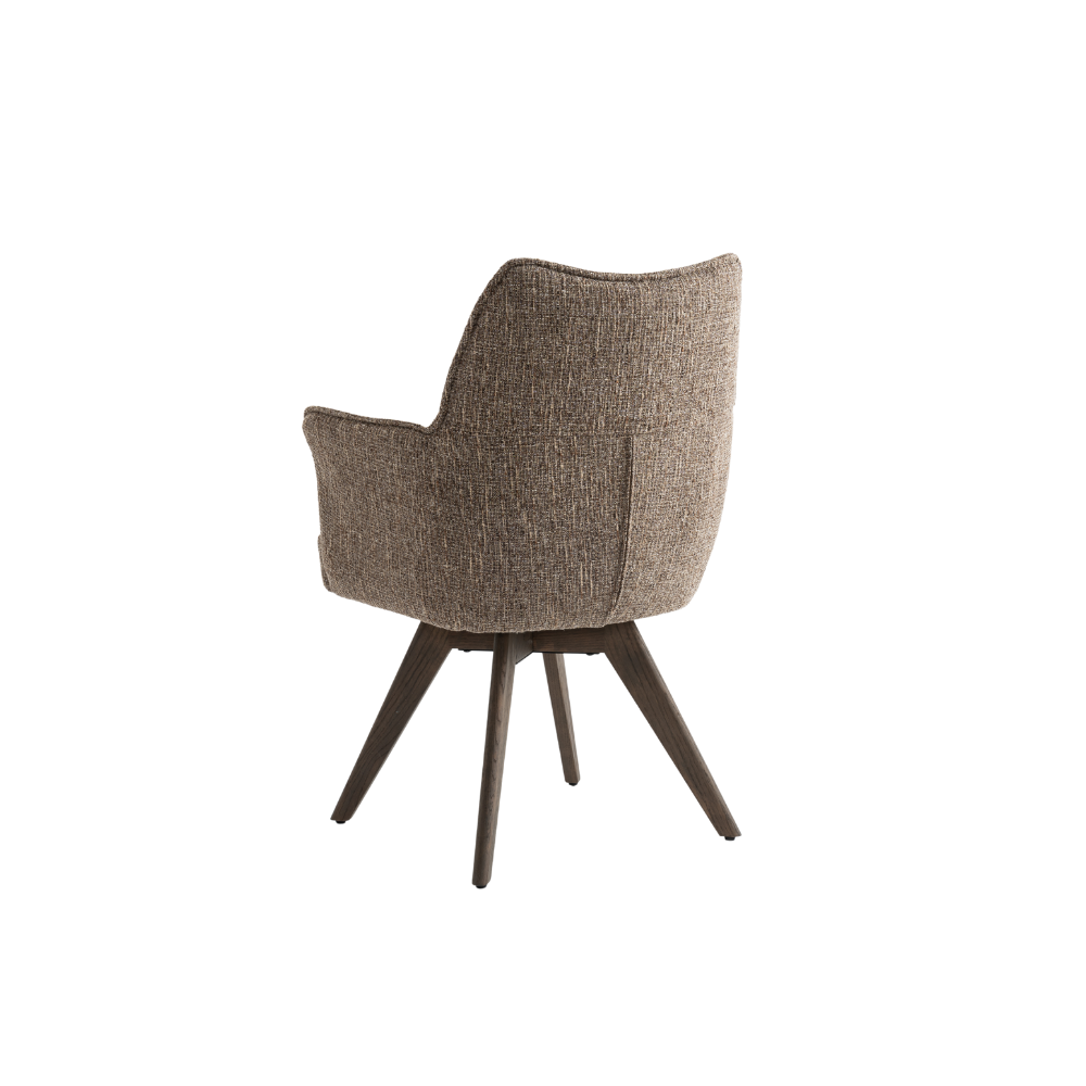 Selbu Spisestol - Brun Bouclé m. Ben i Smoked Eik