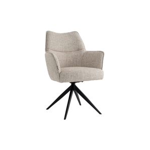 Selbu spisestol i Beige Bouclé m. Metall ben