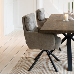 Vienna Spisestol m. svingfunksjon - Beige Stoff