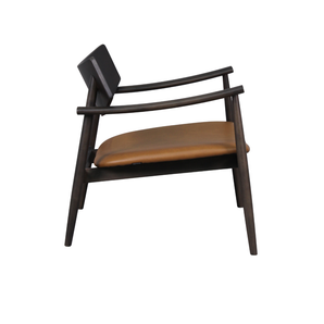 Lara Loungestol i Røkt Eik m. Brun PU sete