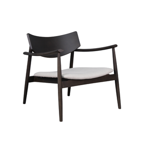 Lara Loungestol i Røkt Eik m. Beige sete