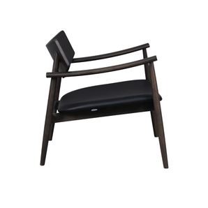 Lara Loungestol i Røkt Eik m. Sort PU sete