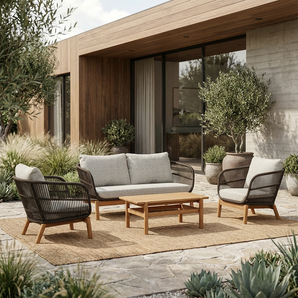 Tokheim Loungesett til 4-pers. - Brunt Tau