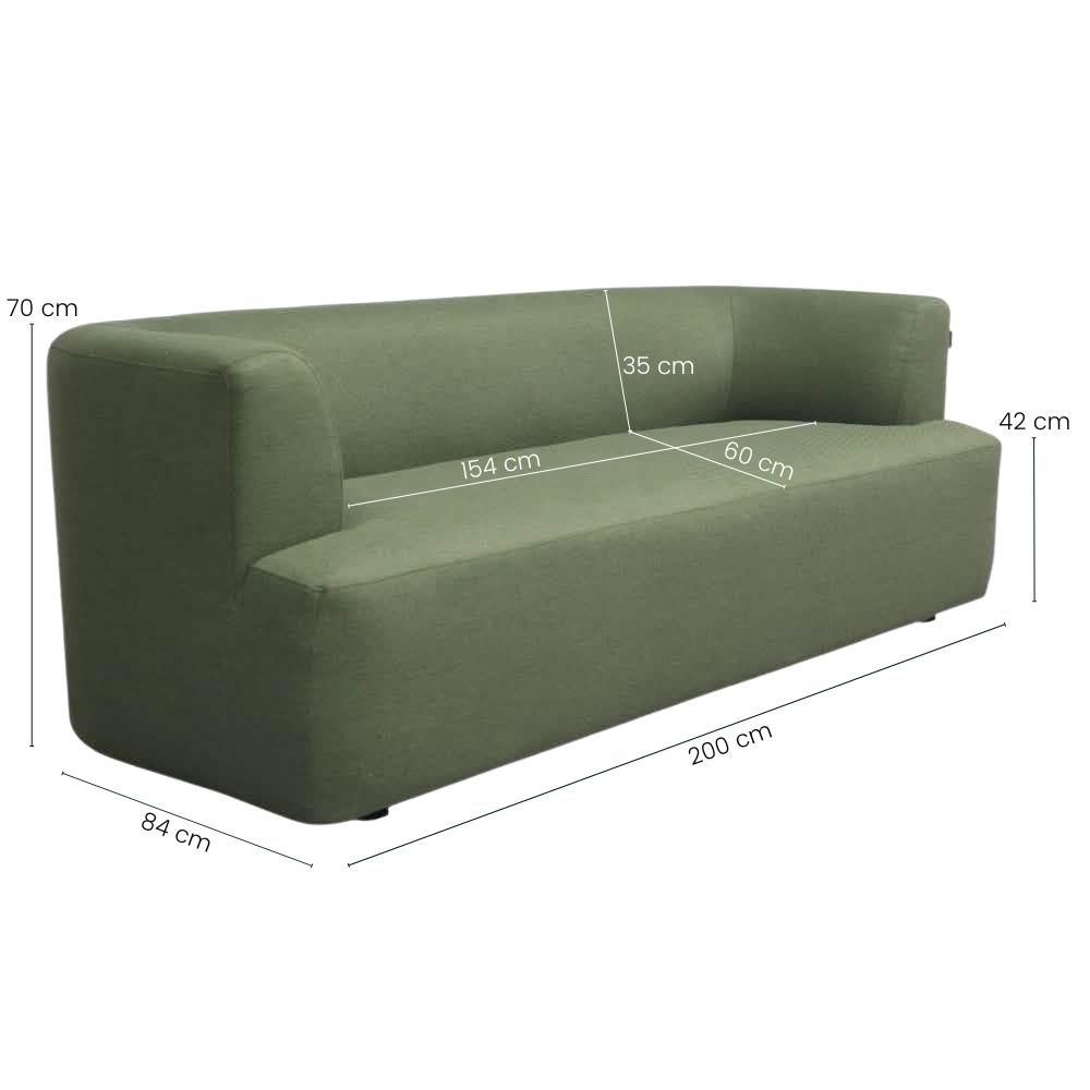 Tino 2-pers. Sofa - Grønn