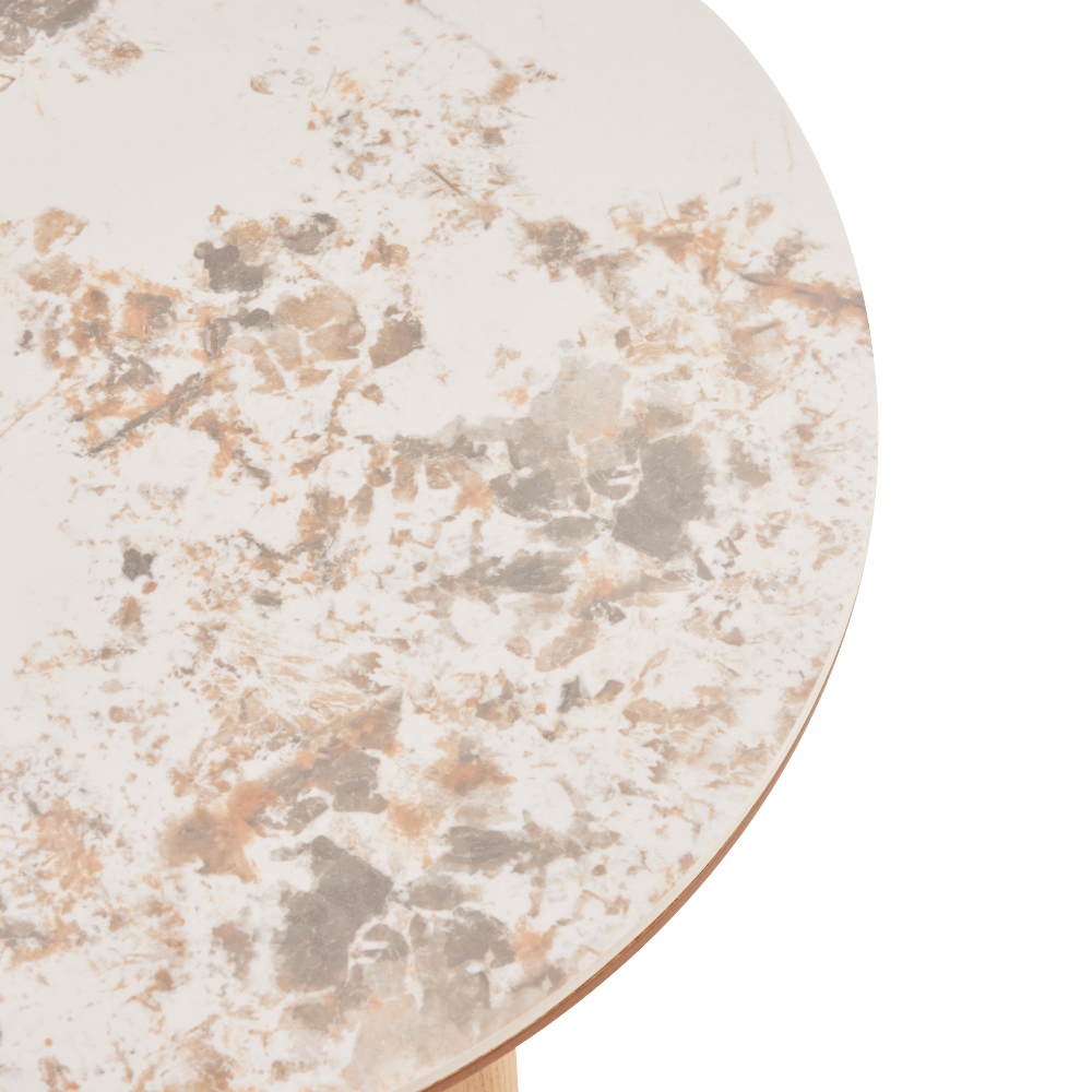 Rio Keramikk Sidebord - Ø50 cm - Natur Eik