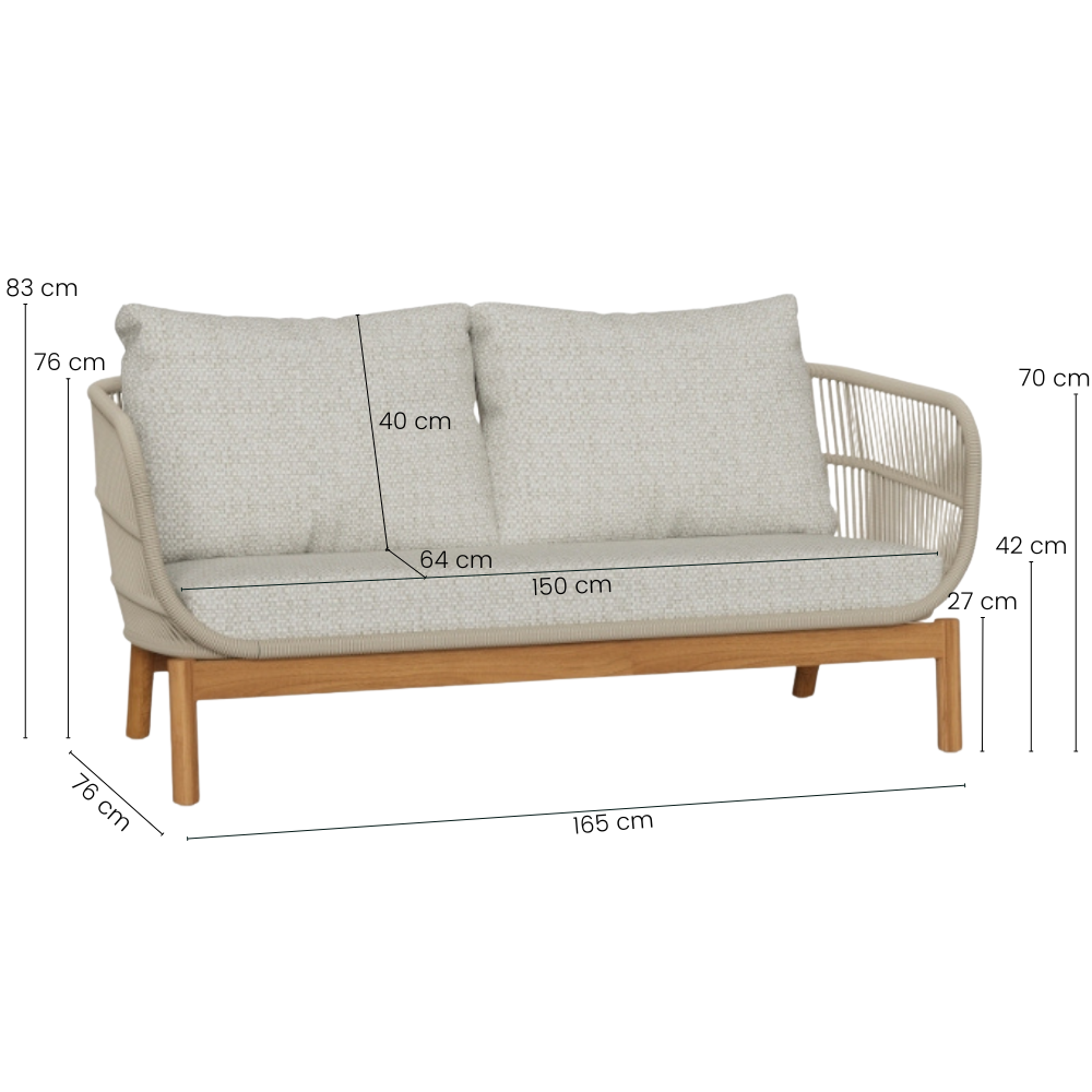 Tokheim 2-pers Loungesofa - Beige Tau