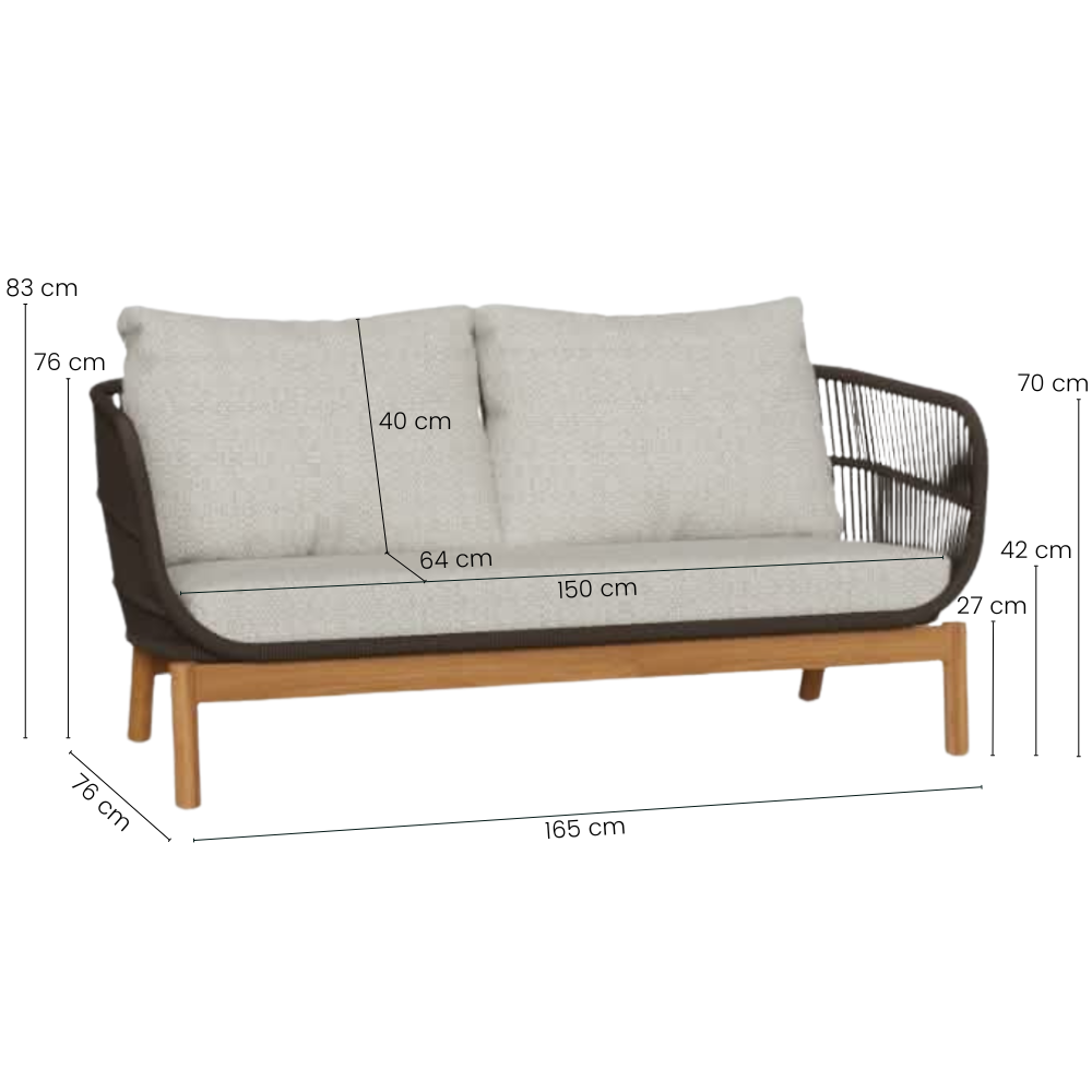 Tokheim 2-pers Loungesofa - Brun Tau