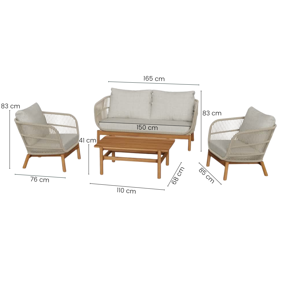 Tokheim Loungesett til 4-pers. - Beige Tau