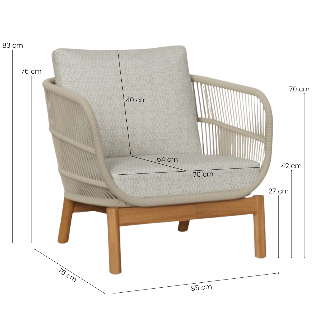 Tokheim Loungestol - Beige Tau