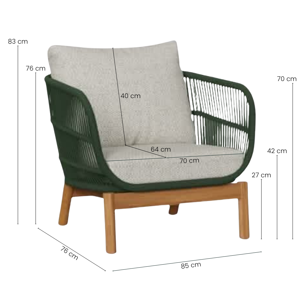 Tokheim Loungestol - Grønn Tau