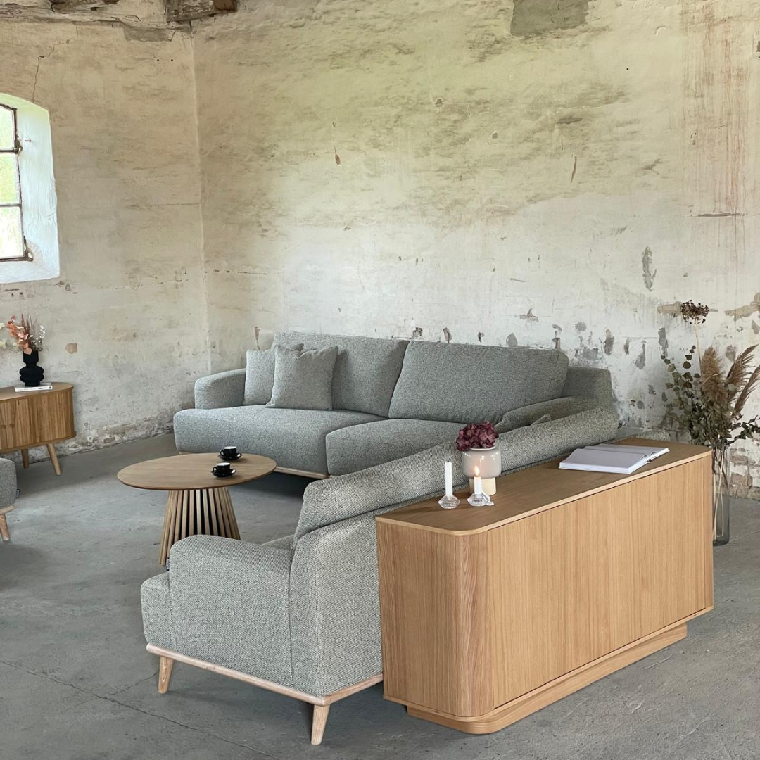Tomson 4-pers. Sofa - 260 cm - Grøn/Beige
