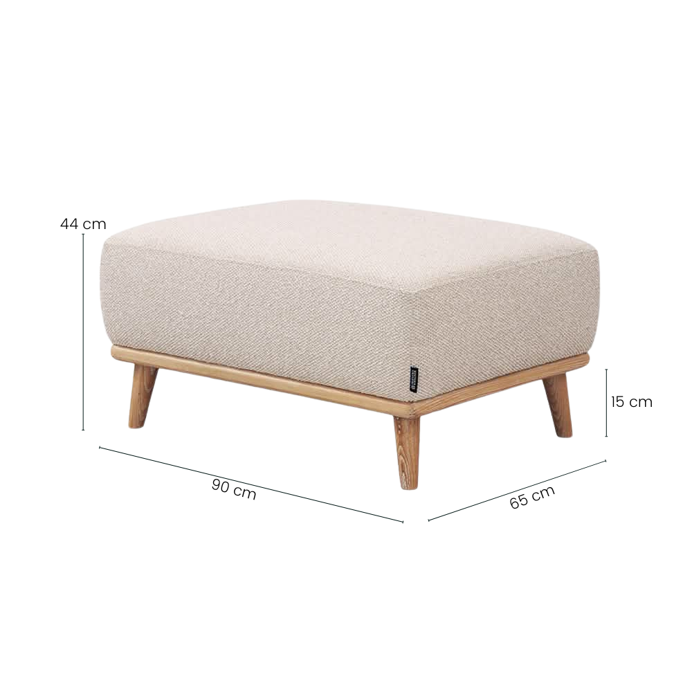 Tomson Puf - 90 x 65 cm - Beige