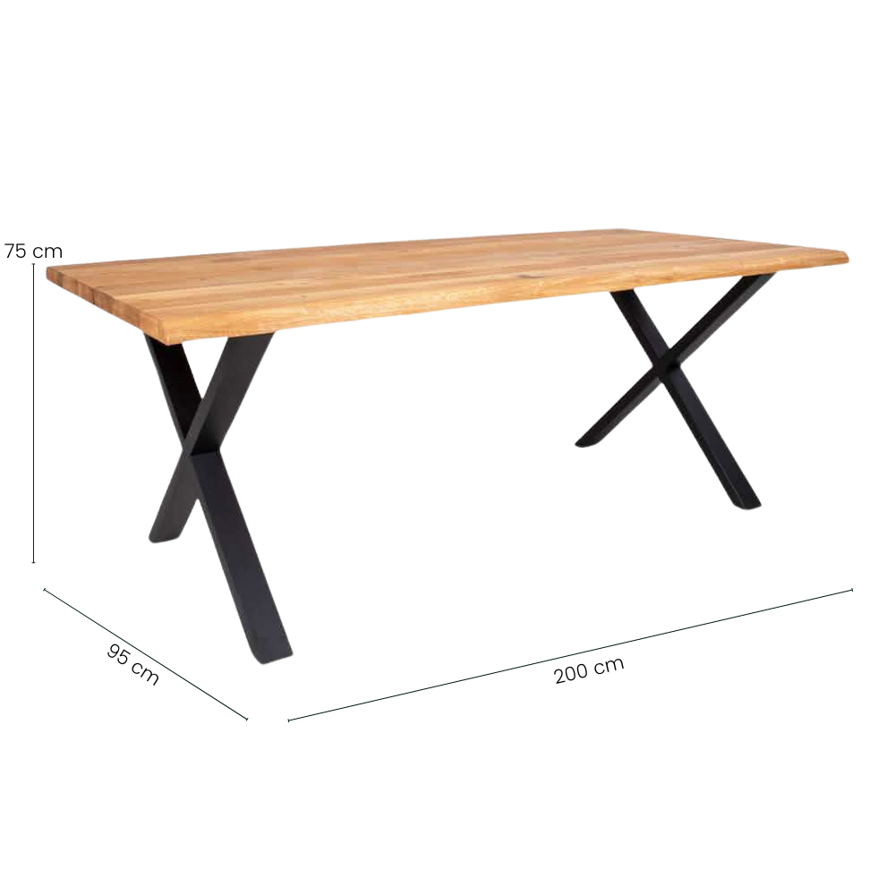 Toulon Plankebord - 200 cm - Natur Oljet Eik