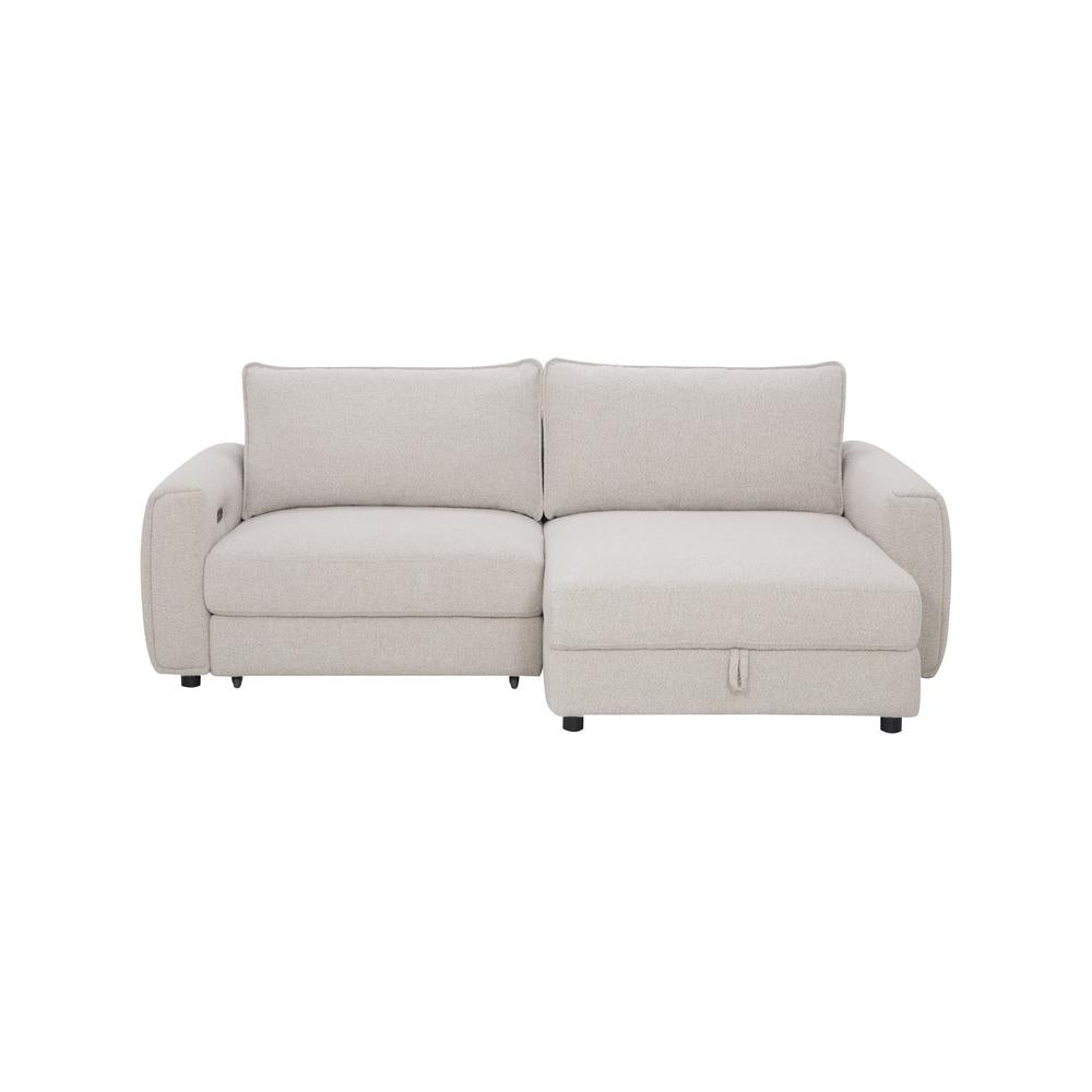Naya Sofa med elektronisk modul - Høyrevendt - Beige Boucle