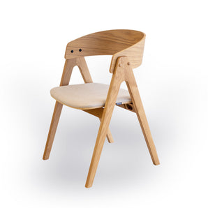 Milla Spisebordsstol - Natur Eik m. lyst sete