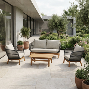 Tokheim Loungesett til 4-pers. - Grå Tau