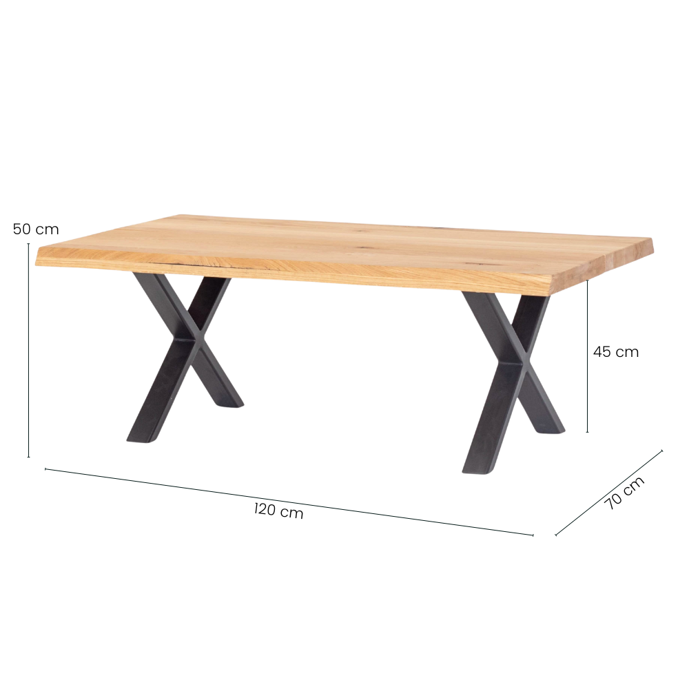 Venus Sofabord - 120 cm - Natur Oljet Eik