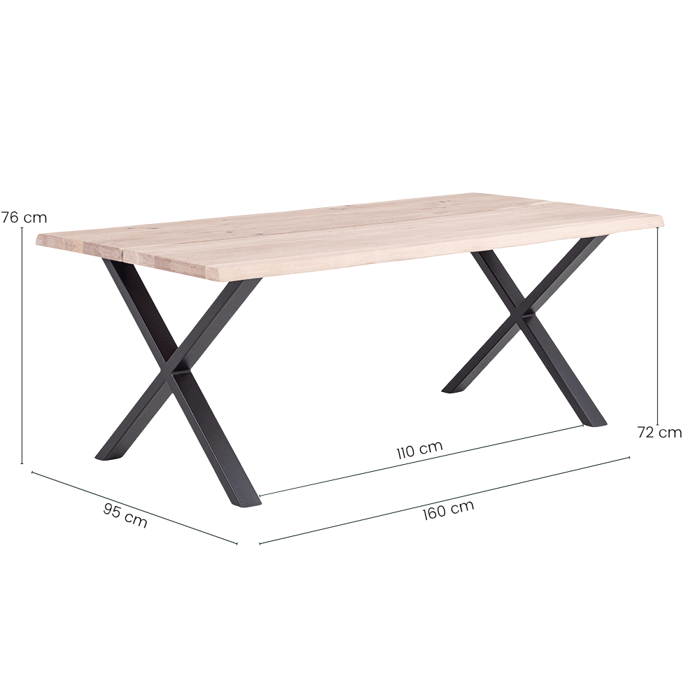Venus Plankebord - 160 cm - Hvit Olijet Eik