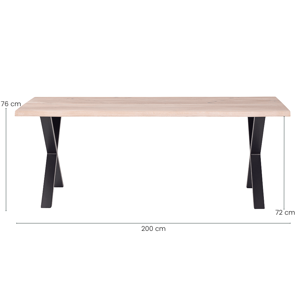 Venus Plankebord - 200 cm - Hvit Oljet Eik