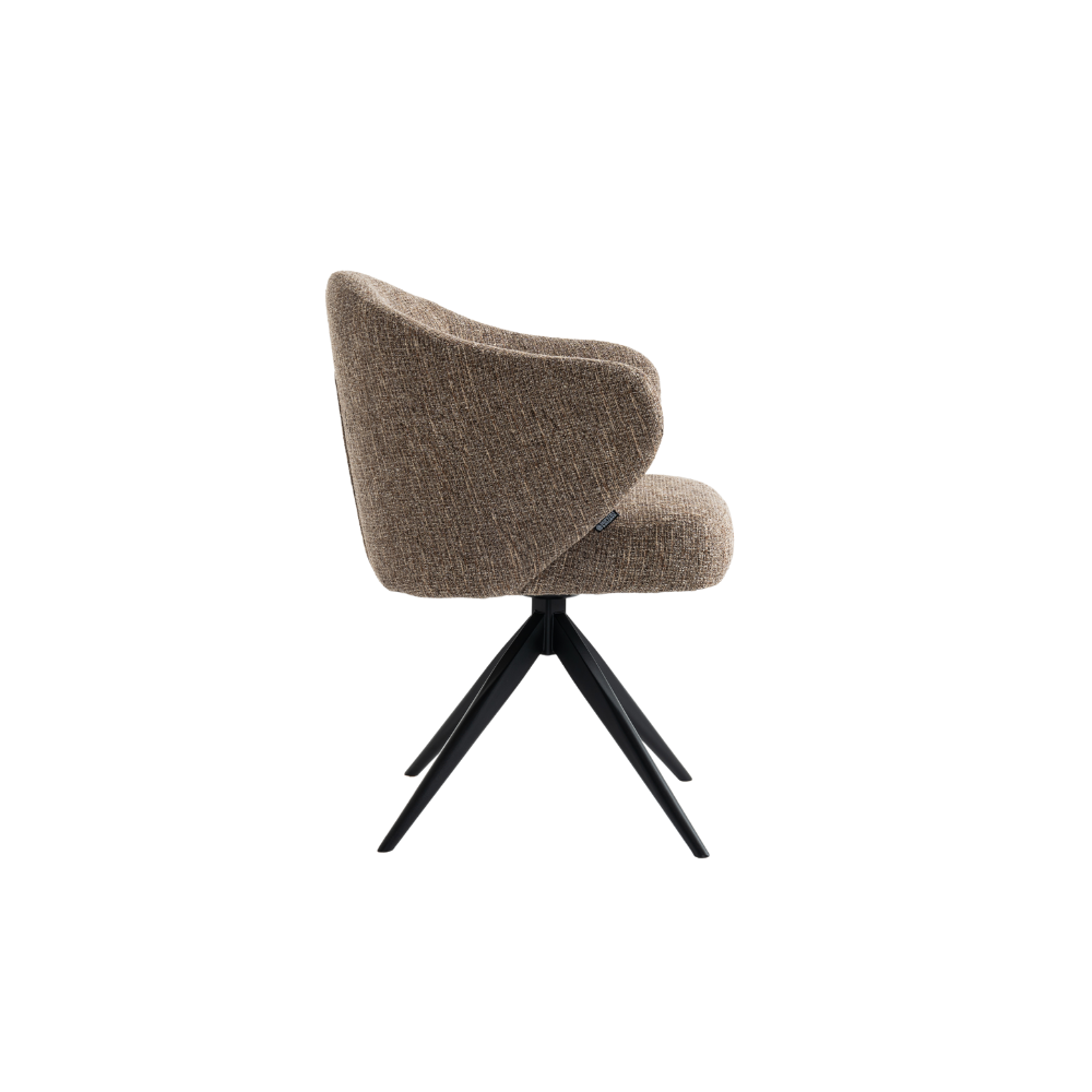 Verdal Spisestol - Brun Bouclé m. Metall Ben