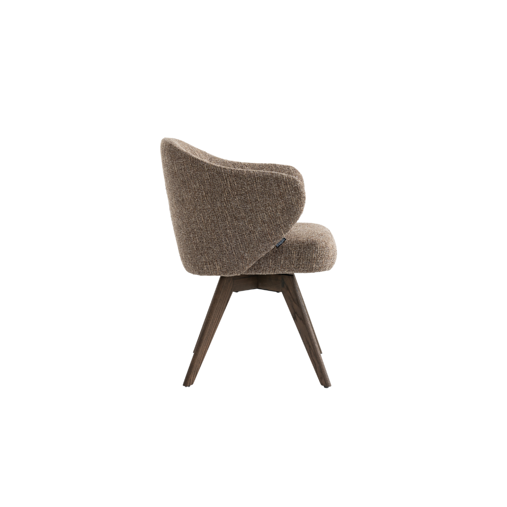 Verdal Spisestol - Brun Bouclé m. Ben i Smoked Eik