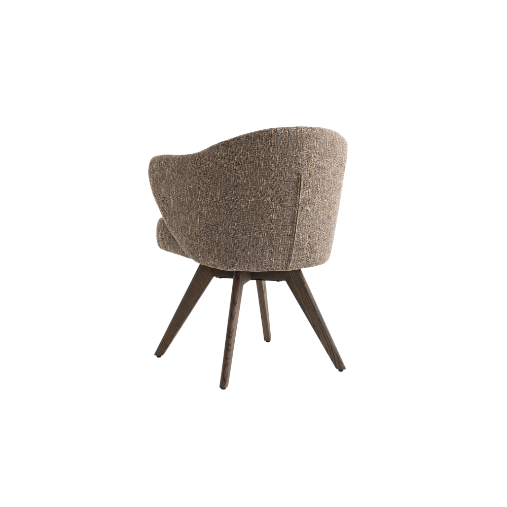 Verdal Spisestol - Brun Bouclé m. Ben i Smoked Eik