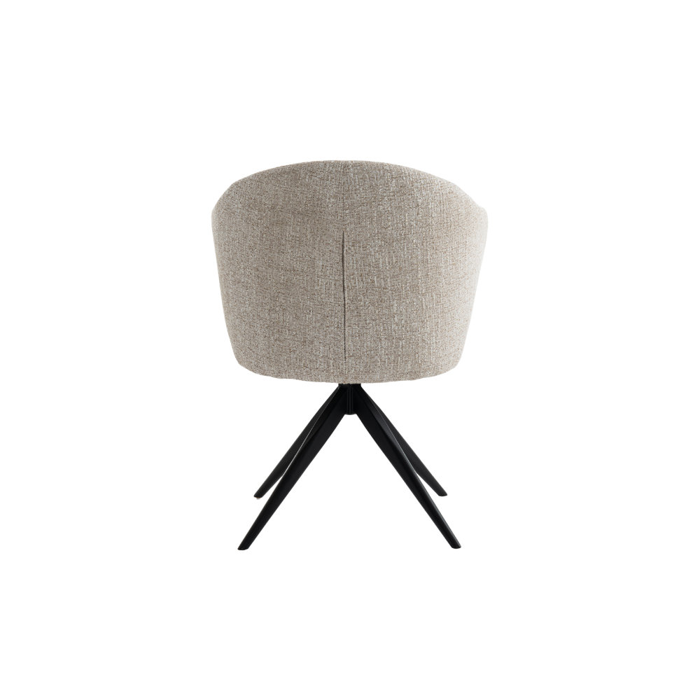 Verdal Spisestol i Beige Bouclé m. Metall ben