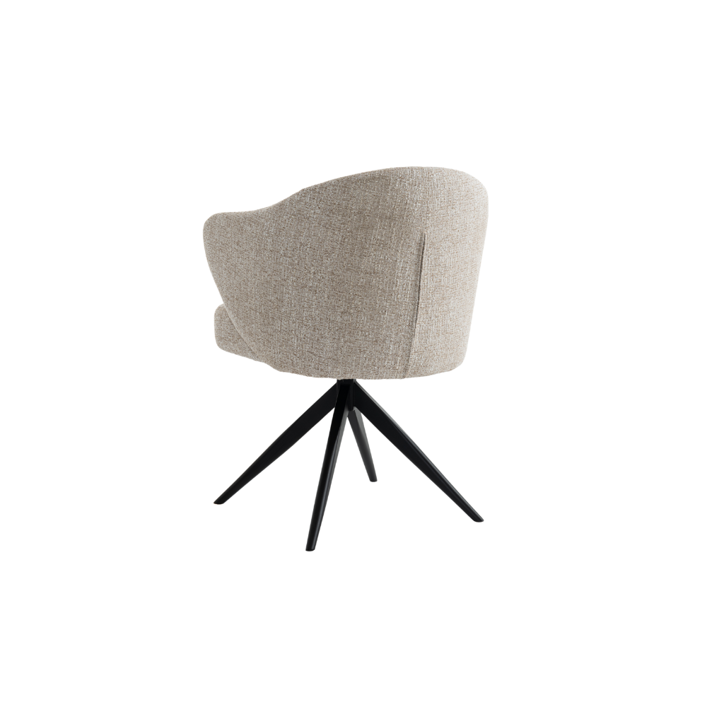 Verdal Spisestol i Beige Bouclé m. Metall ben