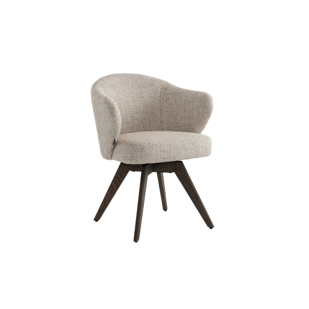 Verdal Spisestol - Beige Bouclé m. Ben i Smoked Eik