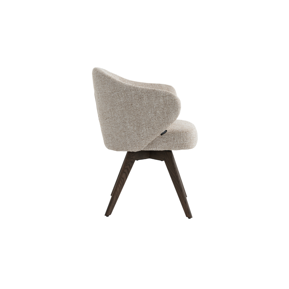 Verdal Spisestol - Beige Bouclé m. Ben i Smoked Eik