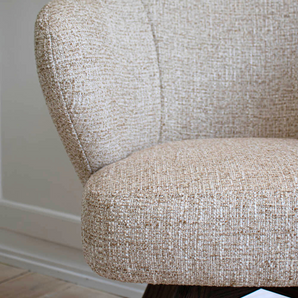 Verdal Spisestol i Beige Bouclé m. Metall ben