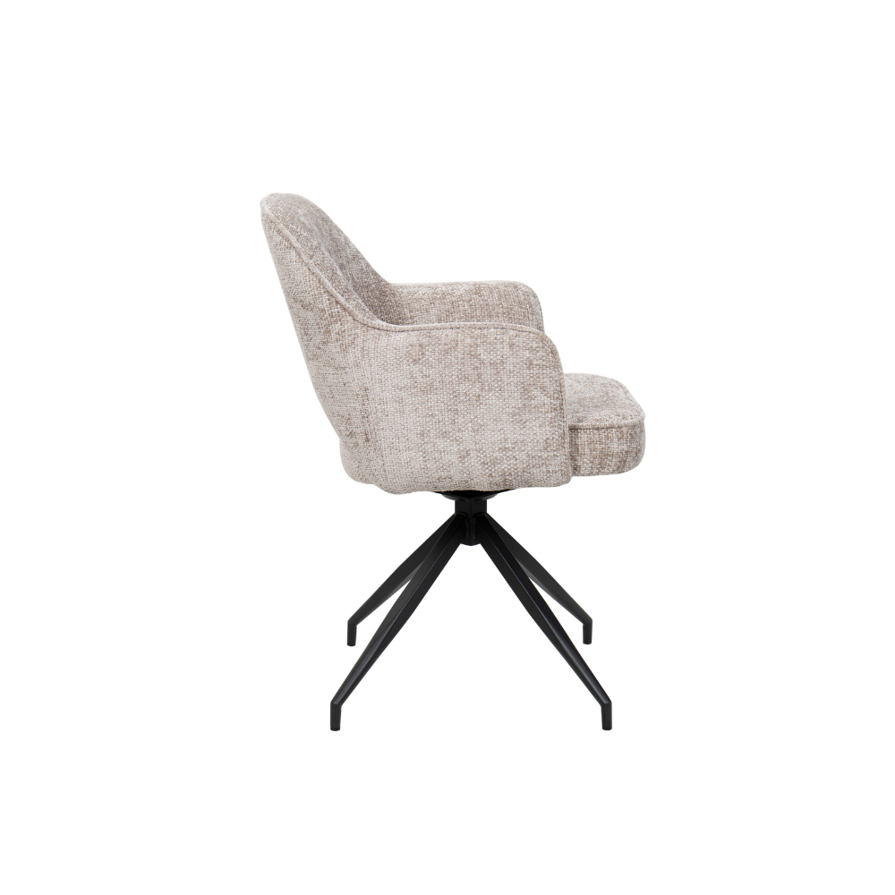 Vigga Spisestol m. Svingfunksjon - Beige Stoff