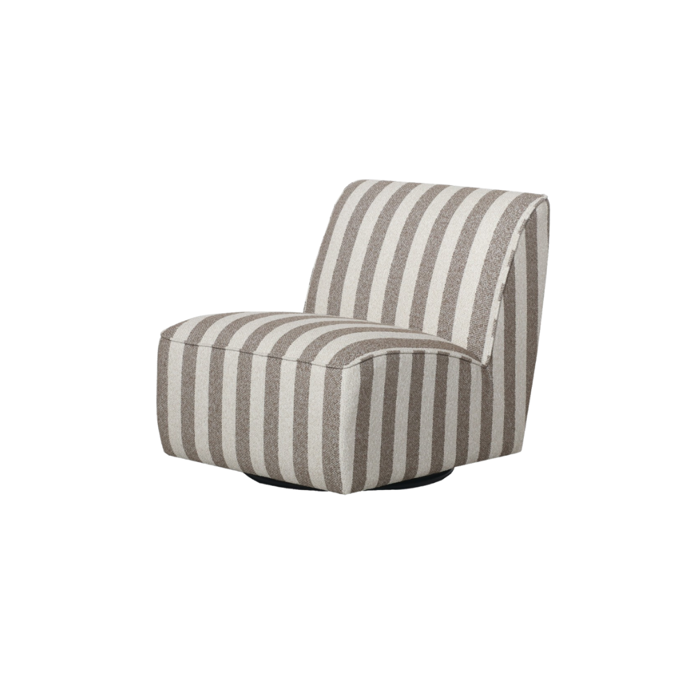 Carlton Loungestol - Brun/Hvit Stripet