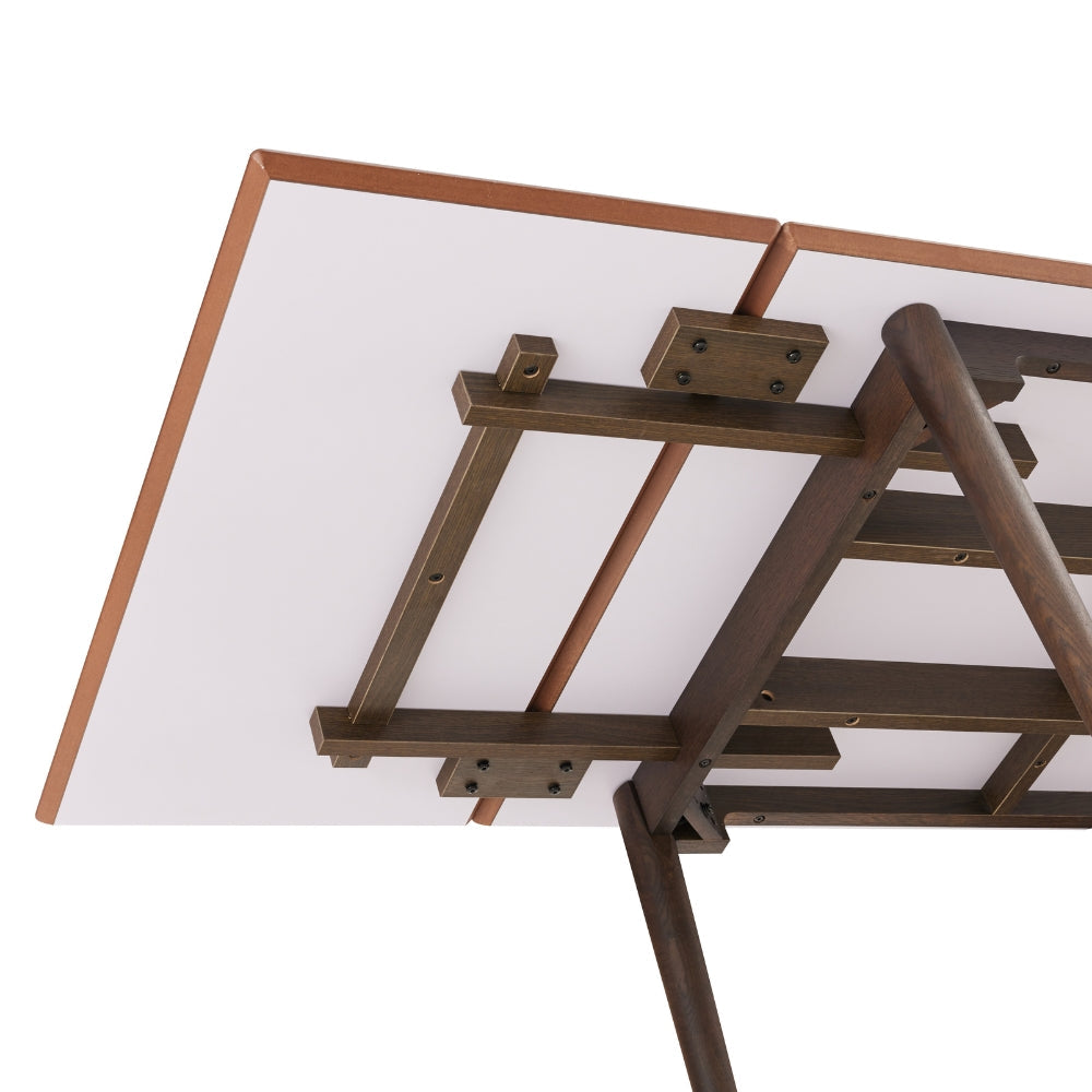 Holms Spisebord - 180 cm, Inkl. Ileggsplater i Smoked Eik og Taupe